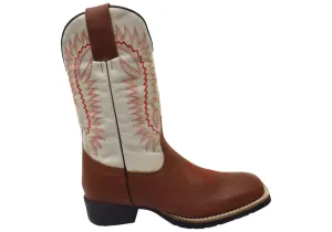 D Milton Arkansas Mens Leather Comfortable Western Cowboy Boots Leather Upper