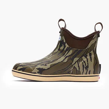 Men's 6" Mossy Oak? Bottomland Ankle Deck Boot Rain Friendly Fashionable