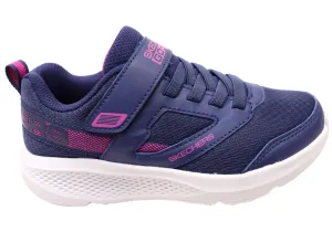 Quick lacing Minimal Look Skechers Kids GOrun Elevate Sporty Spectacular Adjustable Strap Shoes