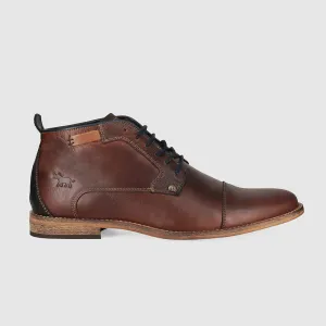 Cheeta Lace Up Boots Dark Brown Rugged Built River Crossing