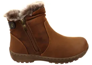 CC Resorts Ginger Womens Comfortable Ankle Boots Outdoor Hiking Elastic Cuff